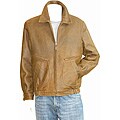 Van Heusen Men's Big and Tall Distressed Leather Bomber Jacket
