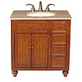 Luxeo Mary 36-inch Single Sink Marble Top Vanity