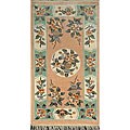 Hand-knotted Light Pink Oriental Silk Rug (2'2 x 3'9)