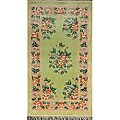 Hand-knotted Light Green Oriental Silk Rug (2'2 x 3'8)