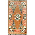 Hand-knotted Oriental Copper Silk Rug (2'1 x 3'9)