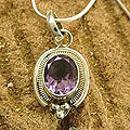 Sterling Silver Amethyst 'Lilac Splendor' Necklace (India)