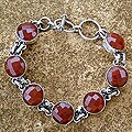 Carnelian 'Fire' Link Bracelet (India)