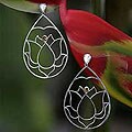 Citrine 'Lotus Angel' Dangle Earrings (Brazil)