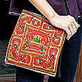 Cotton 'Floral Masterpiece' Shoulder Bag (Thailand)