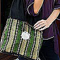 Cotton 'Thai Jade' Sling Tote Bag (Thailand)