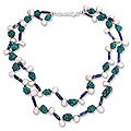 Pearl and Lapis Lazuli 'Nature's Delight' Necklace (India) 
