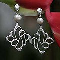 Pearl 'Petals' Dangle Earrings (Brazil)