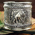 Sterling Silver 'Elephant' Cuff Bracelet (India)