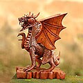 Wood 'Greeting Dragon' Statuette (Indonesia)