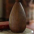 Wood 'Seed of Life' Vase (Thailand)