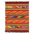 Peruvian Wool 'Nature of Birds' Rug (4' x 5'3)