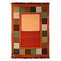 Peruvian 'Sun Portal' Wool Rug (4' x 5')