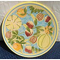 Hand-painted Frutta Design 15-inch Round Platter (Tunisia)