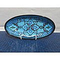 Set of 4 Sabrine Design 9-inch Small Oval Platters (Tunisia)