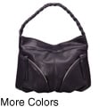 Presa 'Cordoba' Braided Handle Leather Hobo-style Bag