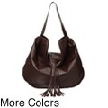Presa ' Whistler' Large Leather Tassle Hobo-style Bag