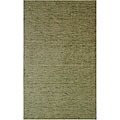 Hand-woven Green Wool/ Viscose Rug (3'6 x 5'6)