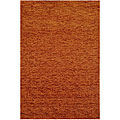 Hand-woven Orange Wool Rug (3'6 x 5'6)
