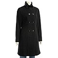 Via Spiga Women's Black Cashmere Blend Wool Coat