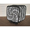 Set of 4 Black Tie Design 9-inch Square Plates (Tunisia)