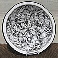 Black Tie Design 16-inch Large Serving Bowl (Tunisia)