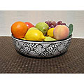 Black Tie 12-inch Salad/ Pasta Bowl (Tunisia)