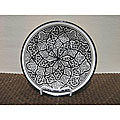 Set of 4 Black Tie Pasta/ Salad Bowls (Tunisia)