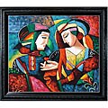 'A Queen's Affection' Hand-painted Oil on Canvas Art