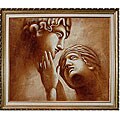 'Embrace II' Hand-painted Oil On Canvas Art