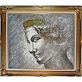 'Athena' Hand-painted Oil on Canvas Art