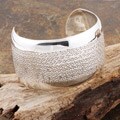 Sterling Silver Wide Cuff Bracelet (Mexico)