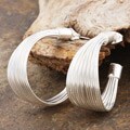 Sterling Silver Graduated Hoop Earrings (Mexico) 