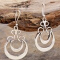 Sterling Silver Two-tier Dangle Earrings (Mexico)