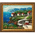 'Private Lagoon' Hand-painted Canvas Art