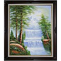 'Sierra Waterfall II' Hand-painted Canvas Art