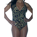 Island World Apparel Batik Halter-top One-piece Swimsuit