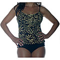 Island World Apparel Women's Batik Faux Tankini