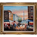 'A Morning in Paris' Hand-painted Canvas Art