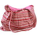 Cotton Pink Stripe Purse (India)