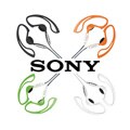 Sony MDRJ10 Orange Clip Style Headphones