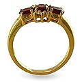 Gold over Sterling Silver Garnet and CZ Ring (India)