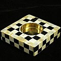 Checkered Bone Votive Holder (India)