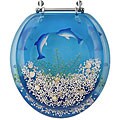 Magnolia Dolphin Acrylic Round Toilet Seat