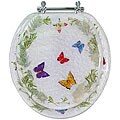 Magnolia Acrylic Pearl Butterfly Round Toilet Seat