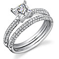 18k Gold 1 1/2ct TDW EGL Diamond Bridal Ring Set (I, SI1-SI3) (Size 6.5)