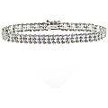 Sterling Silver 1ct TDW Diamond S-link Tennis Bracelet (J-K, I3)
