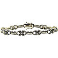 Sterling Silver Marcasite X-design Bracelet