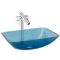 DreamLine Square Glass Vessel Sink and Faucet