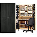 Craftbox Antique Black Beadboard Cabinet